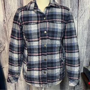 Women’s Dickies purple/blue flannel style shacket Small.